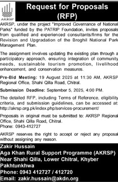 AKRSP KPK Tender Notice